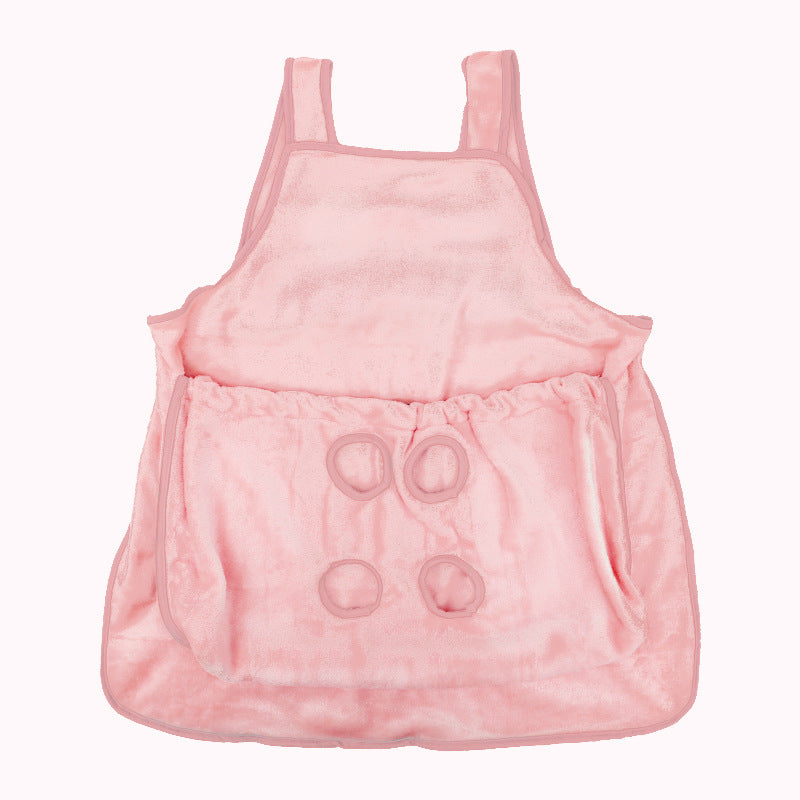 Plush Pet Carrier Chest Apron Sleeping Pouch Travel Bag