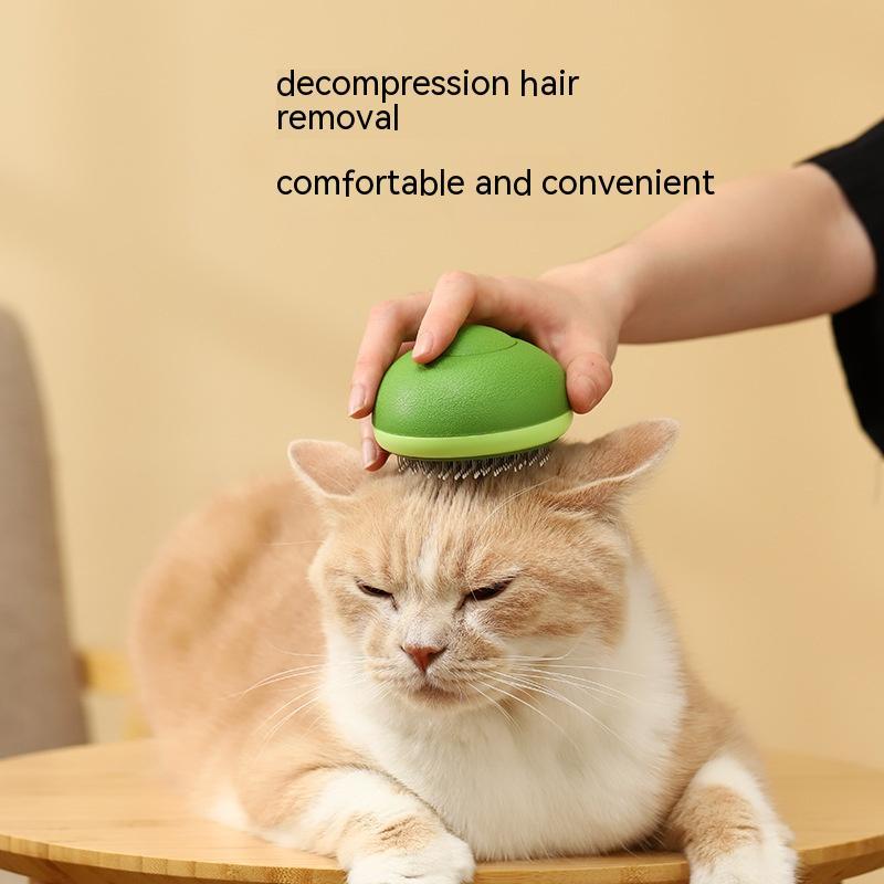 Avocado Shaped Pet Grooming Brush Hair Removal Tool