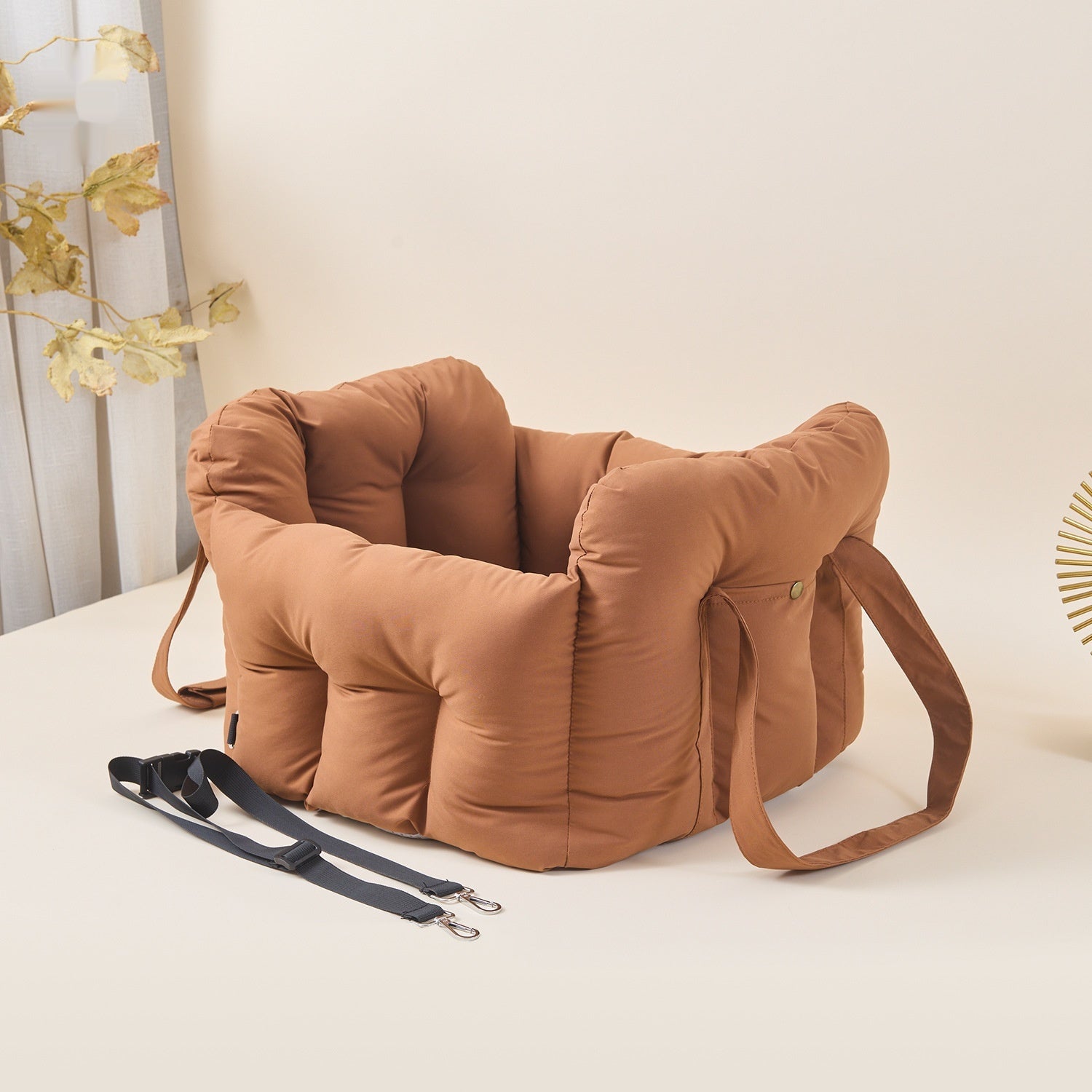 Portable Pet Car Seat Front Passenger Safety Carrier Backpack