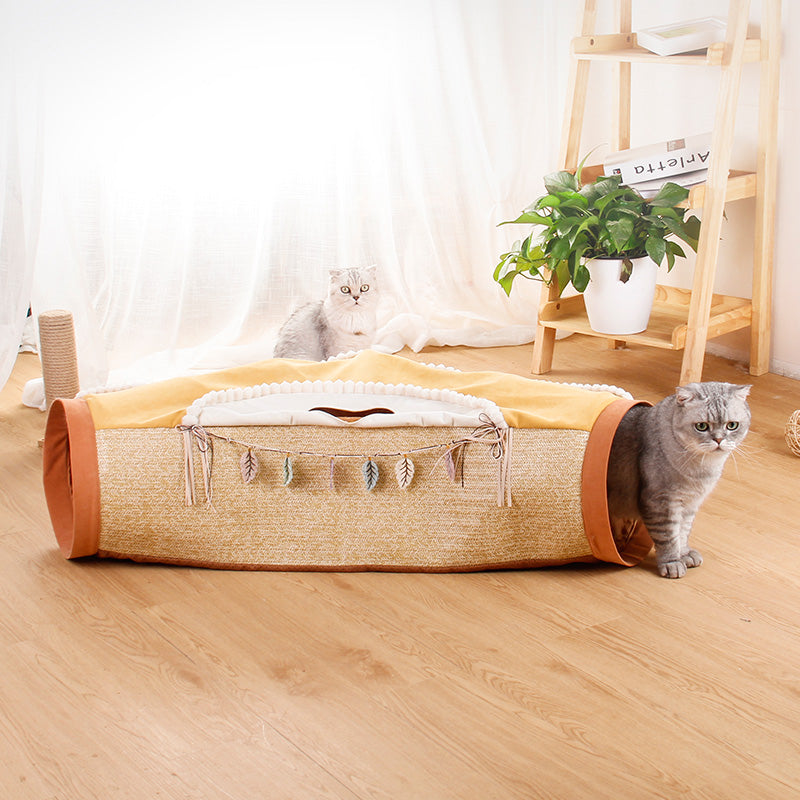 Net Style Rolling Tunnel Drilling Hole Interactive Pet Toy Supplies