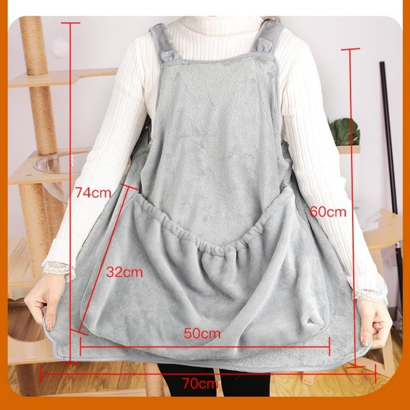 Plush Pet Carrier Chest Apron Sleeping Pouch Travel Bag